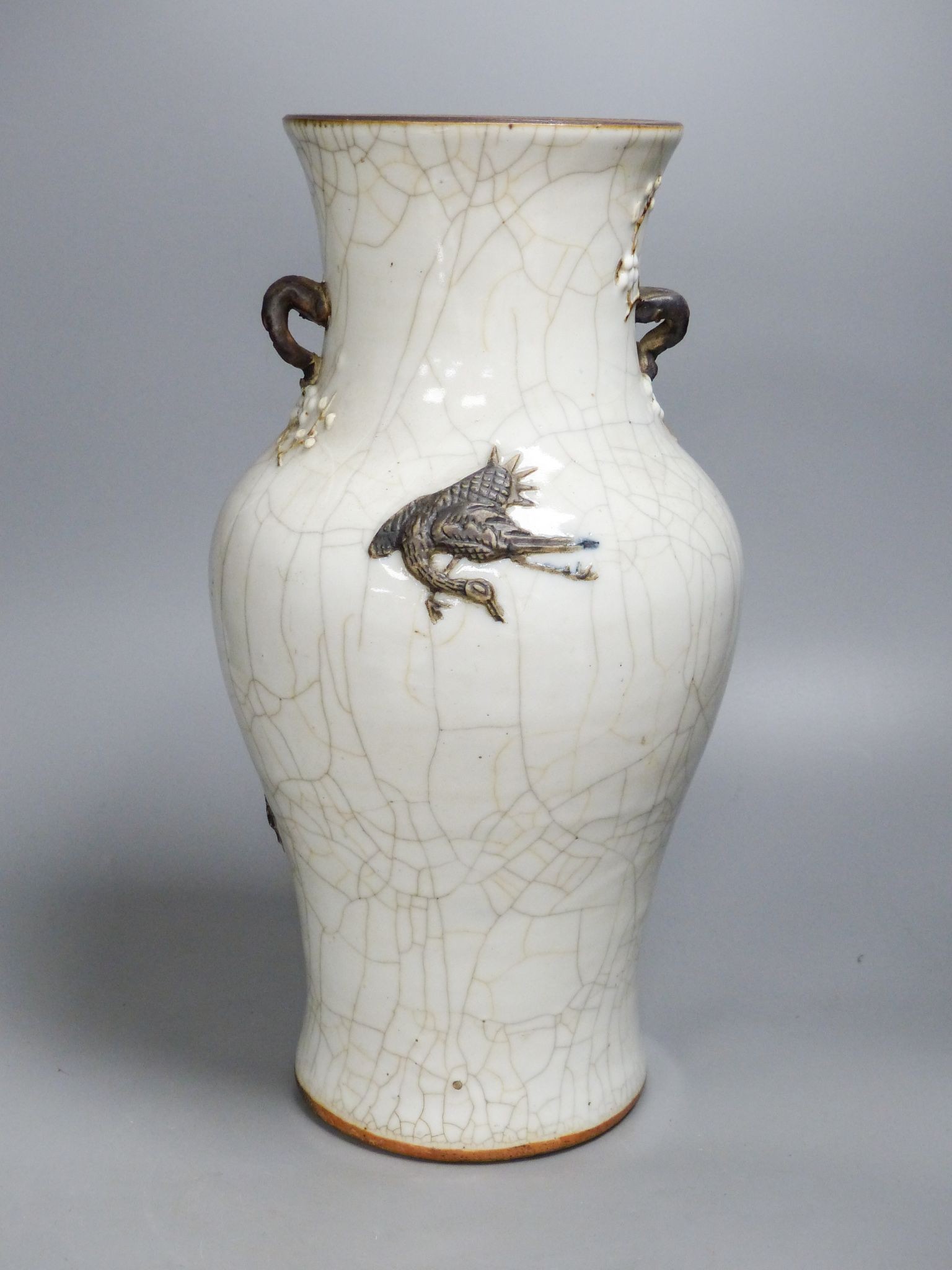 A Chinese crackleware ‘dragon’ vase, late 19th century, height 36cm